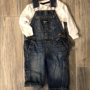 Oshkosh bibs outfit w/ shirt